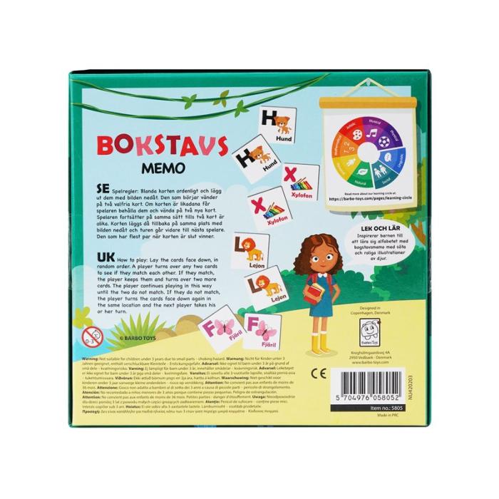 BARBO - BARBO Spel Classic Pedagog Spel Bokstavsmemo (SE)