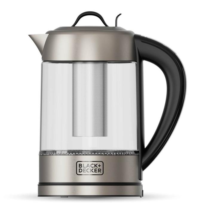 BLACK+DECK - BLACK+DECK Vattenkokare i Glas med Té-filter 1,7L