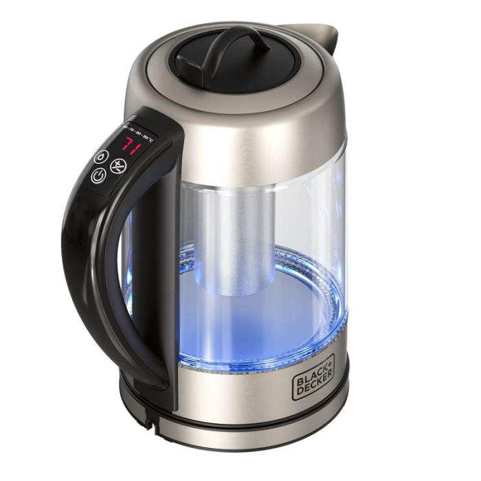 BLACK+DECK - BLACK+DECK Vattenkokare i Glas med Té-filter 1,7L