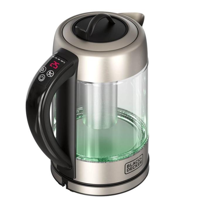 BLACK+DECK - BLACK+DECK Vattenkokare i Glas med Té-filter 1,7L