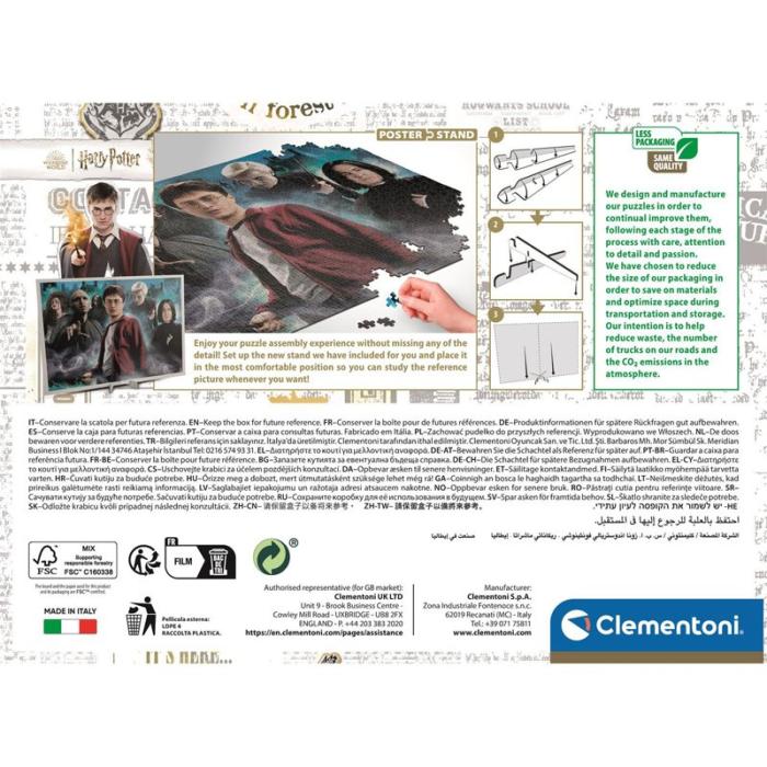 CLEMENTONI - CLEMENTONI Pussel 1000 Pcs CB High Quality Collection Harry Potter