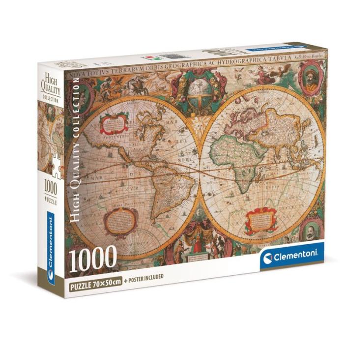 CLEMENTONI - CLEMENTONI Pussel 1000 Pcs CB High Quality Collection Old Map