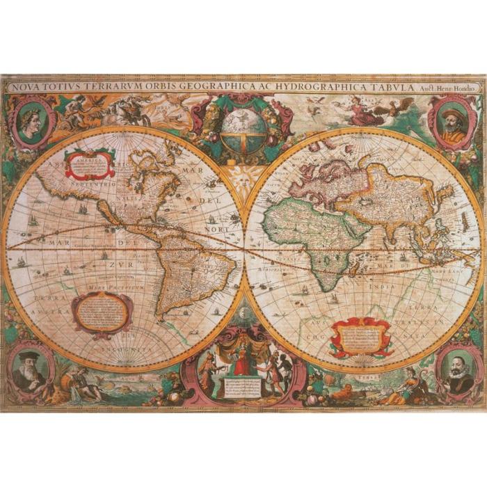 CLEMENTONI - CLEMENTONI Pussel 1000 Pcs CB High Quality Collection Old Map