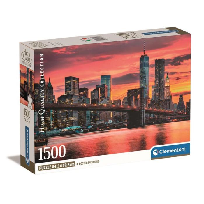 CLEMENTONI - CLEMENTONI Pussel 1500 Pcs CB High Quality Collection East River At Dusk