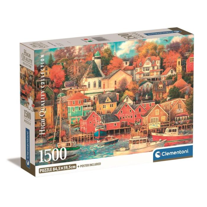 CLEMENTONI - CLEMENTONI Pussel 1500 Pcs CB High Quality Collection Good Times Harbor