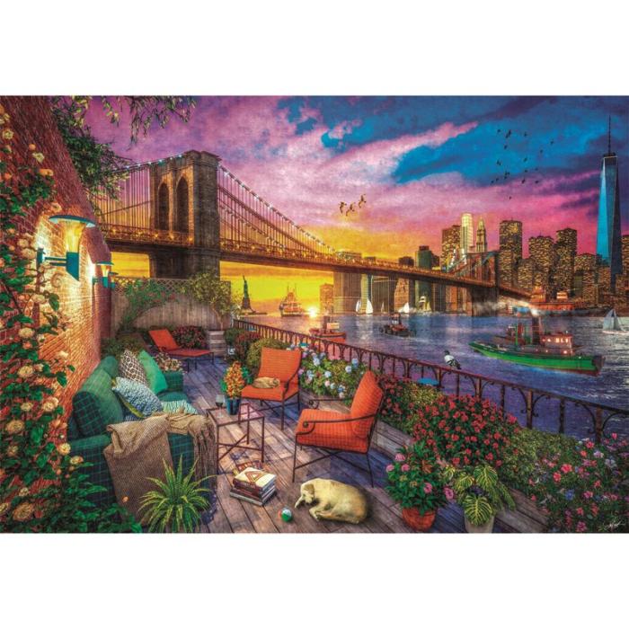 CLEMENTONI - CLEMENTONI Pussel 3000 Pcs High Quality Collection Manhattan Balcony Sunset