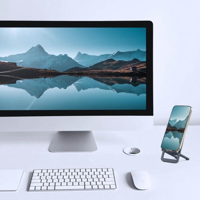 Desire2 - DESIRE2 Ultrasmal Telefonhållare i Aluminium Mörkgrå