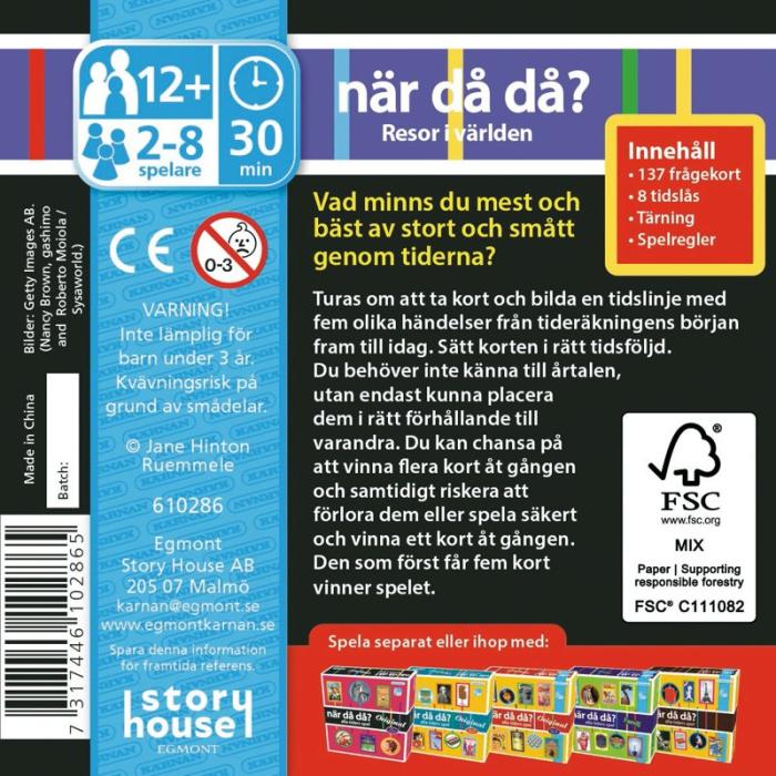 EGMONT - EGMONT Spel När Då Då?-pocket Resor i Världen (Nya frågor) (SE)