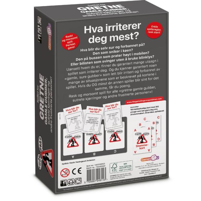 GAMES4U - GAMES4U Sällskapsspel Gretne gamle gubber/Grumpy Old Men (NO)