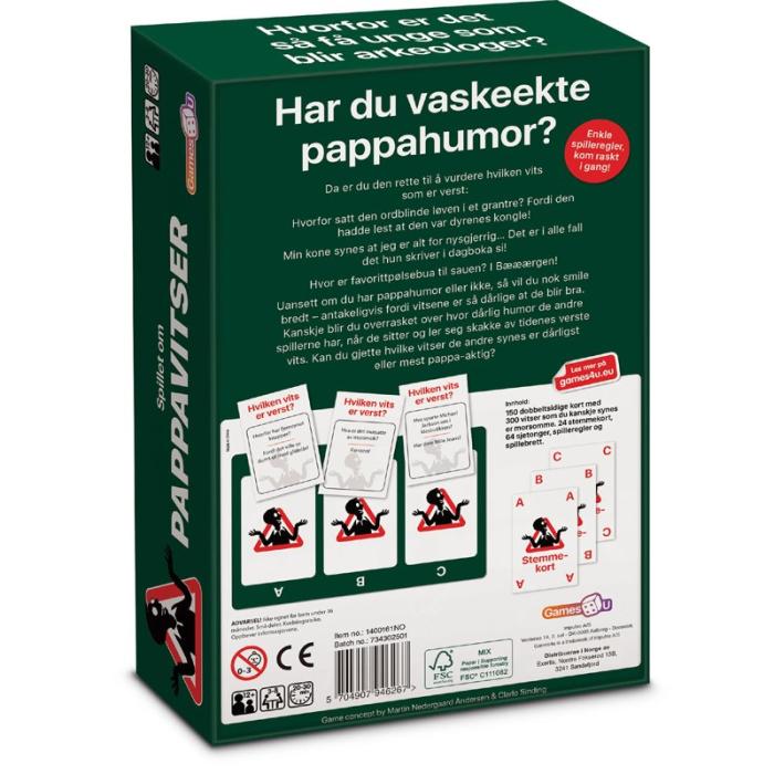 GAMES4U - GAMES4U Sällskapsspel Pappavitser/Dad Jokes (NO)