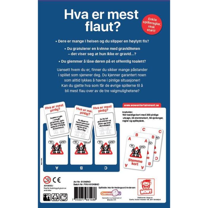 GAMES4U - GAMES4U Sällskapsspel Pinlige og flaue situasjoner/Embarrissing People (NO)