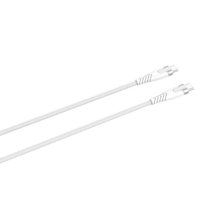 GEAR - GEAR Kevlarkabel Pro Usb-C 2.0 Med Metallhölje Vit 1,5m