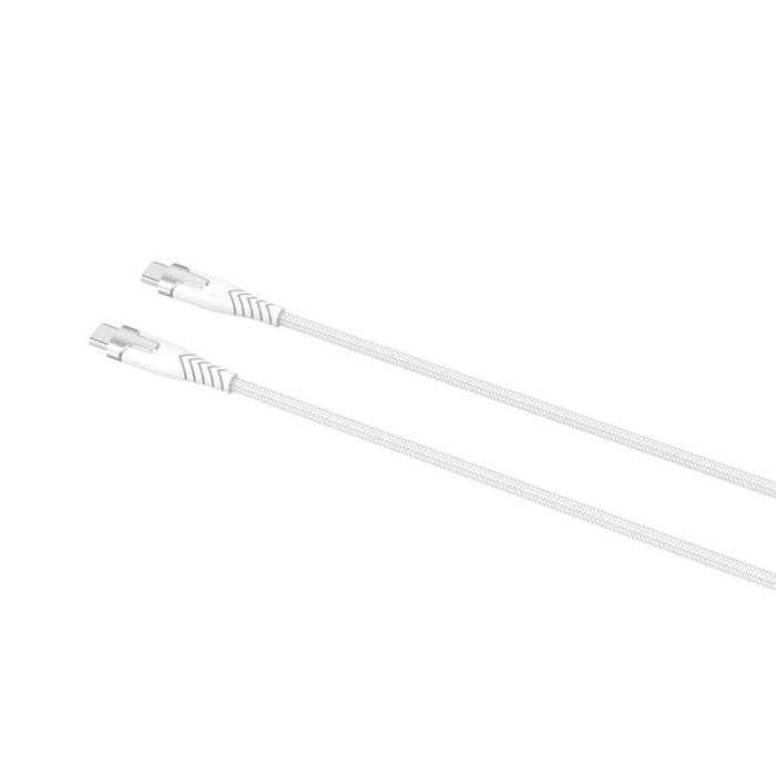 GEAR - GEAR Kevlarkabel Pro Usb-C 2.0 Med Metallhölje Vit 1,5m