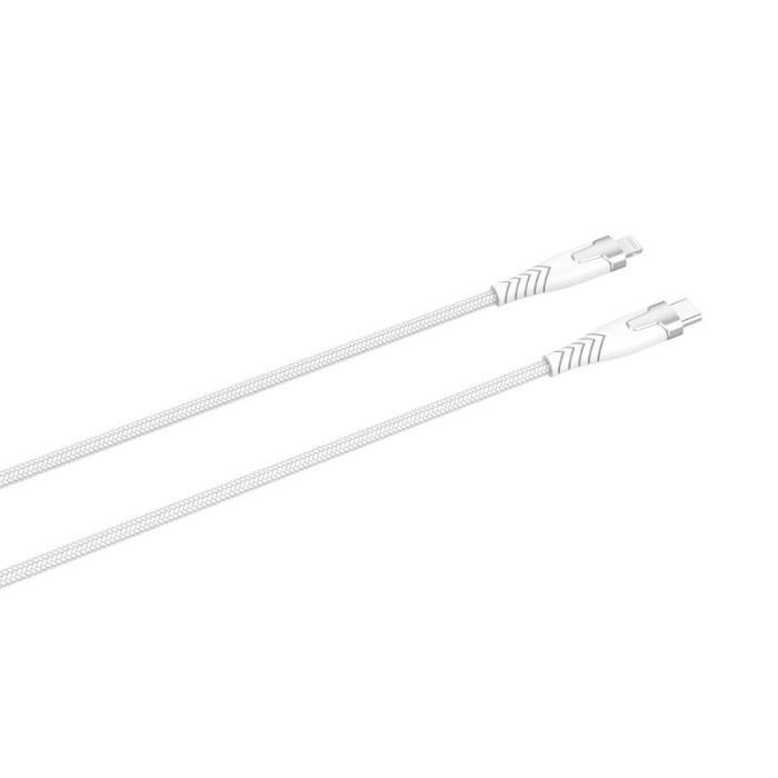 GEAR - GEAR Kevlarkabel Pro Usb-C Till Lightning Metallhölje Vit 1,5 M