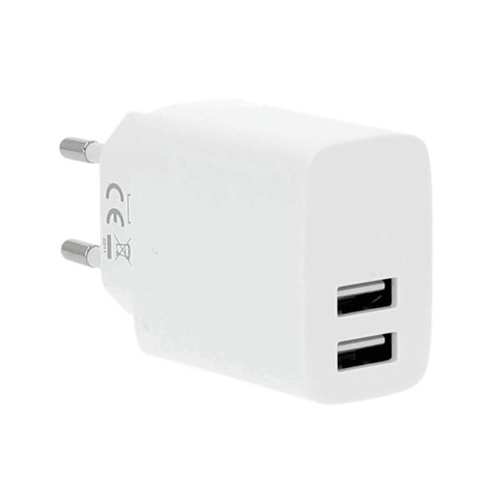 GEAR - GEAR Laddare 220V 2xUSB-A 3,4A Vit