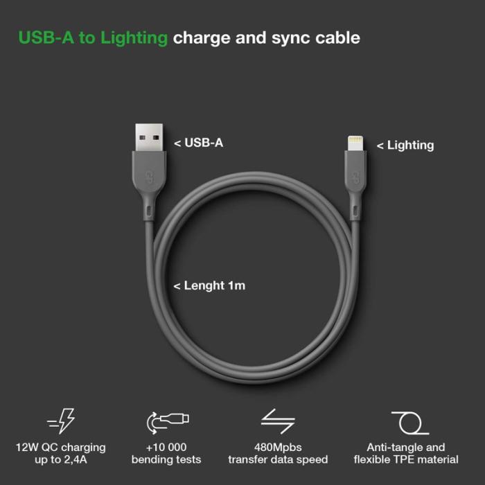 GP - GP Kabel USB-A Till Lightning CL1N 1m