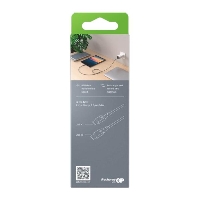 GP - GP Kabel USB-C Till USB-C 60W CC1P 1m