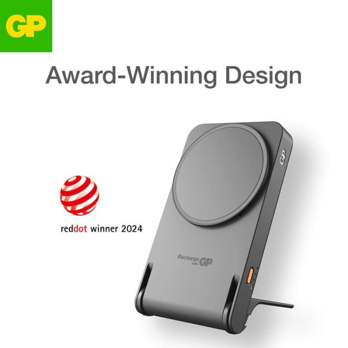 GP - GP Powerbank GP Magnetic Safe 2-In-1 Trådlös 5000mAh