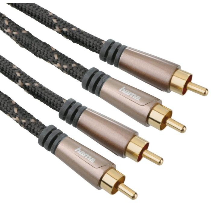 Hama - HAMA Kabel Audio 2xRCA-2xRCA Pro Svart 1.5m