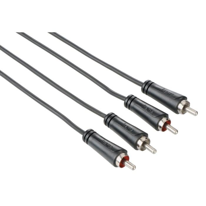 Hama - HAMA Kabel Audio 2xRCA-2xRCA Svart 3m