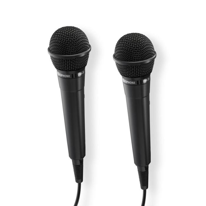 Hama - HAMA Mikrofon Karaoke Dynamisk Mono 2-Pack Svart