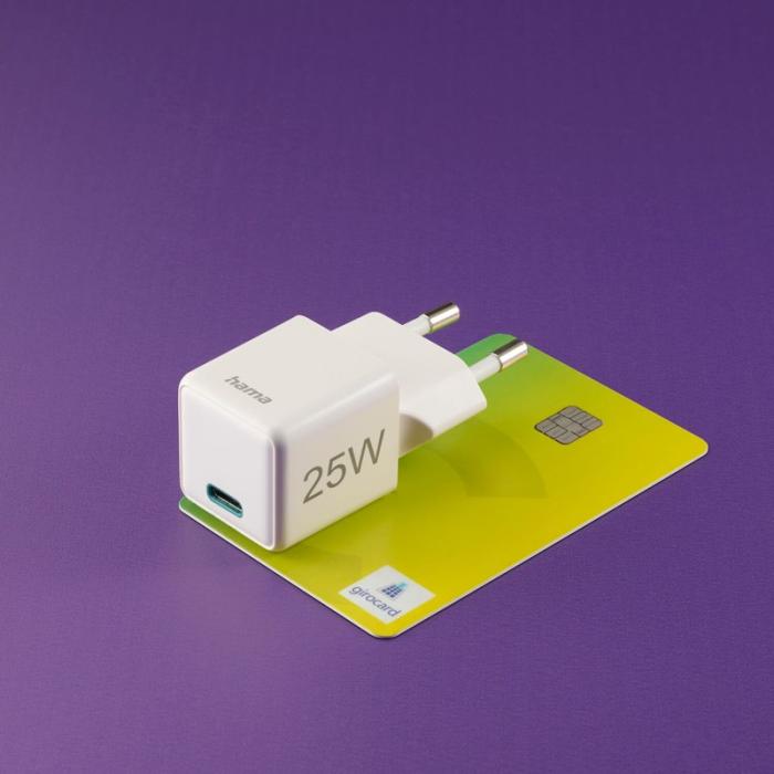 Hama - HAMA Mini Snabbladdare USB-C PD 25W Vit