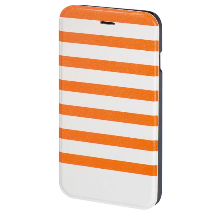 Hama - HAMA Mobilfodral Stripe Orange/Vit - iPhone 6/6S