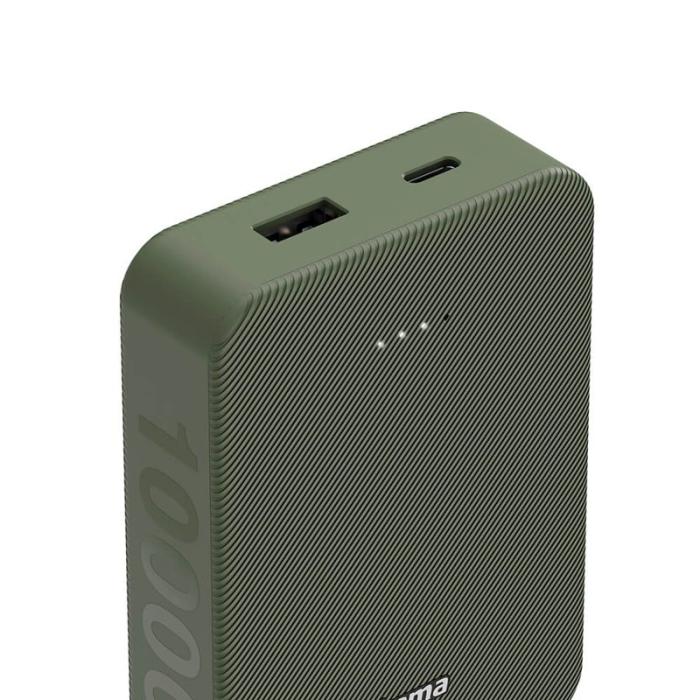 Hama - HAMA Powerbank Colour 10 10000mAh USB-C+USB-A Grön