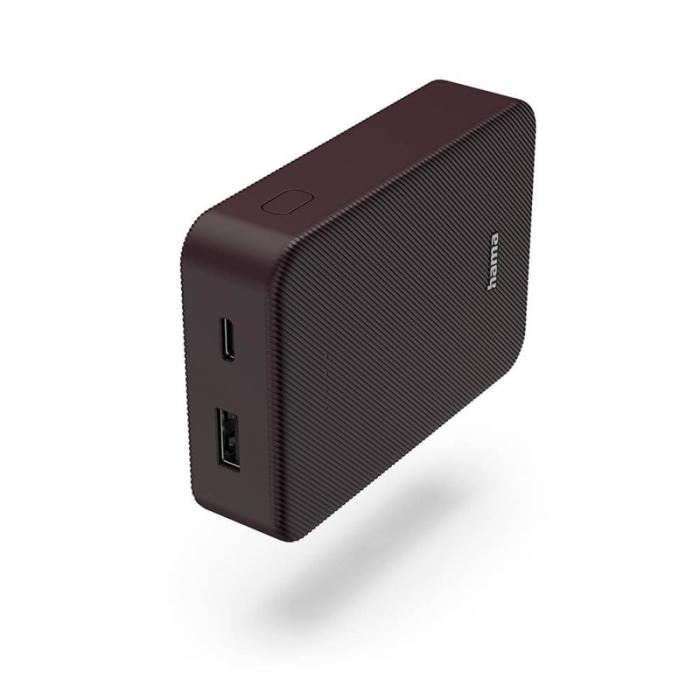 Hama - HAMA Powerbank Colour 10 10000mAh USB-C+USB-A Plommon