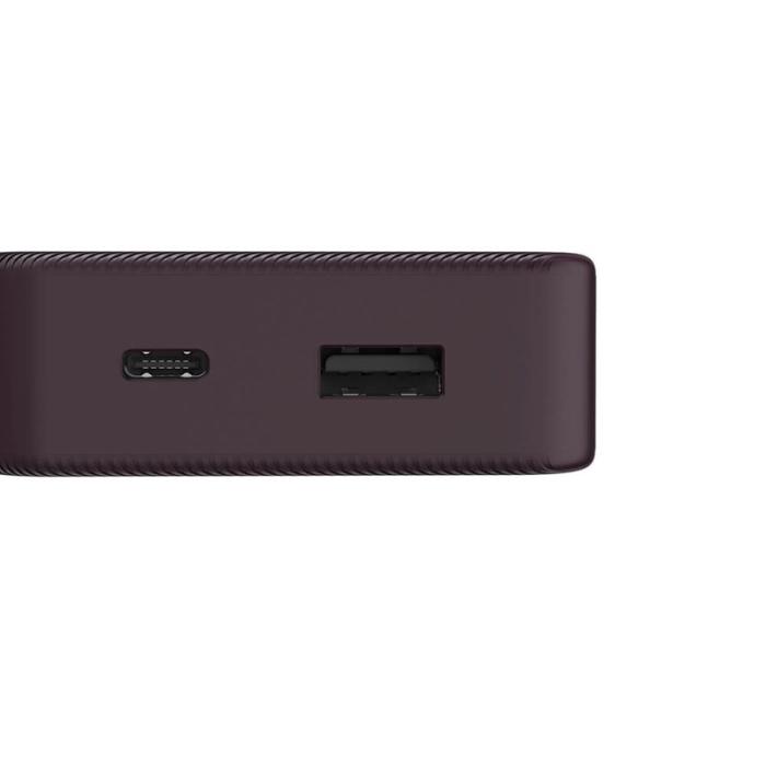 Hama - HAMA Powerbank Colour 10 10000mAh USB-C+USB-A Plommon