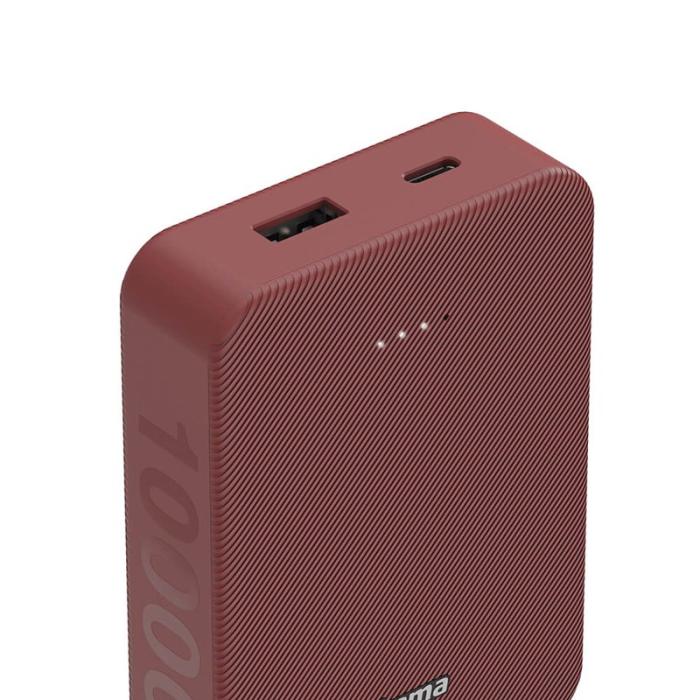 Hama - HAMA Powerbank Colour 10 10000mAh USB-C+USB-A Röd