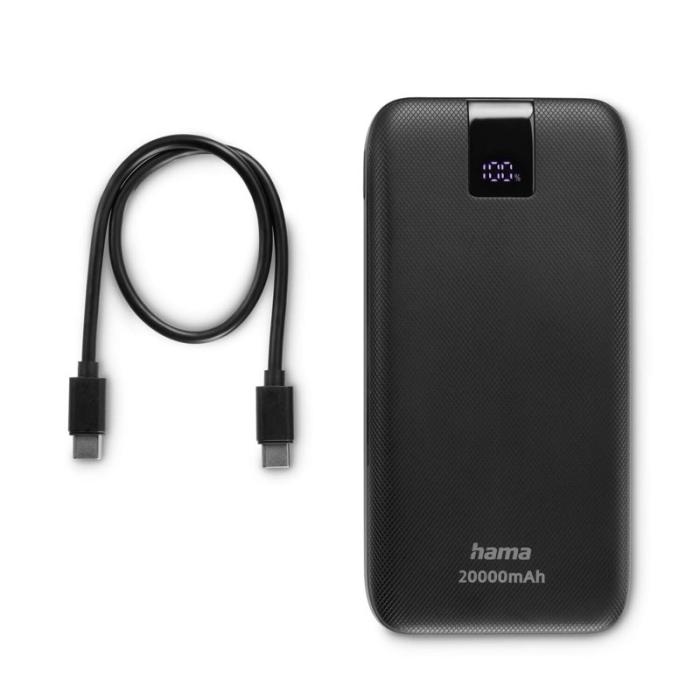 Hama - HAMA Powerbank PD 20000mAh 2xUSB-C+1xUSB-A Antracit