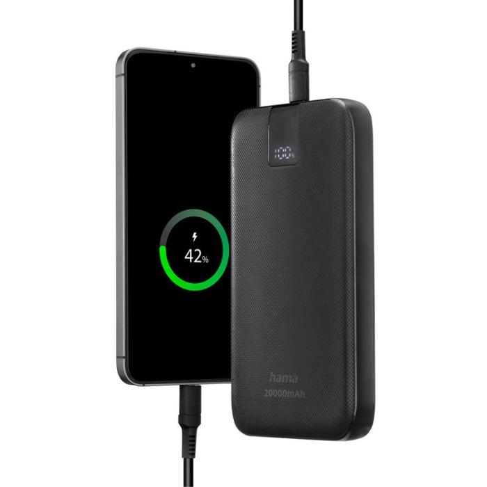 Hama - HAMA Powerbank PD 20000mAh 2xUSB-C+1xUSB-A Antracit