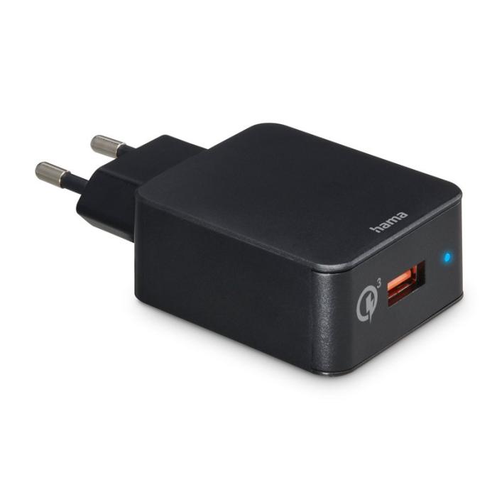 Hama - HAMA Snabbladdare Fast Charger 1x USB-A Qualcomm 19.5w Svart