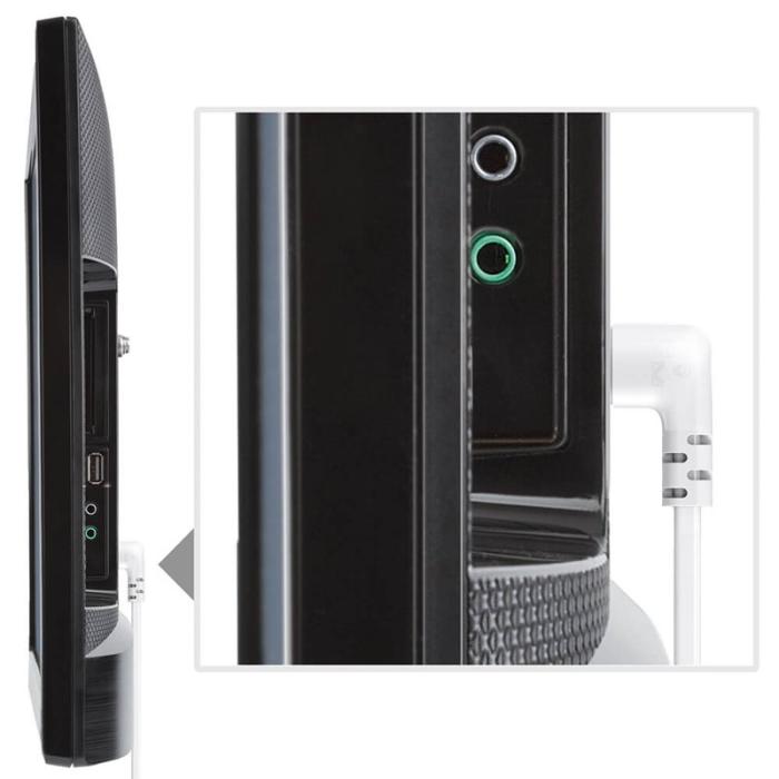 Hama - HAMA Strömkabel Eurokontakt Vinklad Vit 3,0m