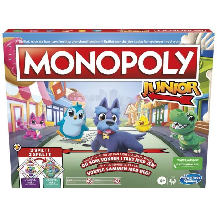 Hasbro - HASBRO Brädspel Monopoly Junior 2 Games In 1 (NO/DK)