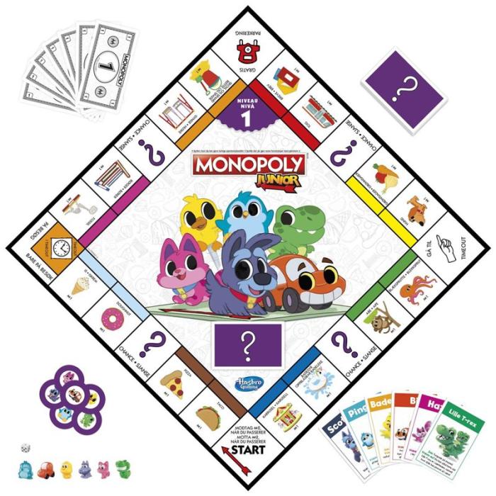 Hasbro - HASBRO Brädspel Monopoly Junior 2 Games In 1 (NO/DK)