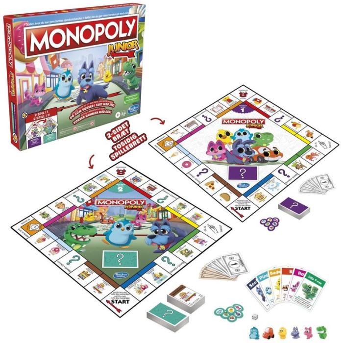 Hasbro - HASBRO Brädspel Monopoly Junior 2 Games In 1 (NO/DK)