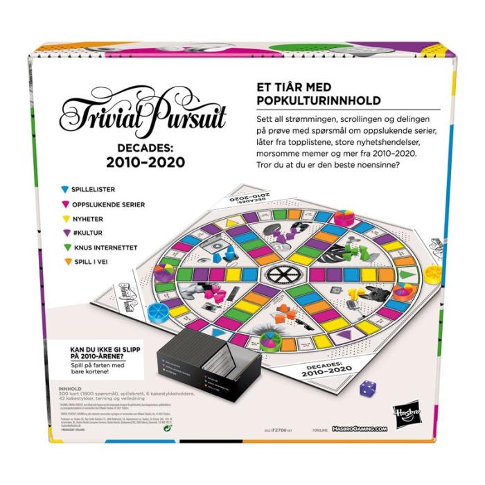Hasbro - HASBRO Brädspel Trivial Pursuit Decades: 2010-2020 (NO)