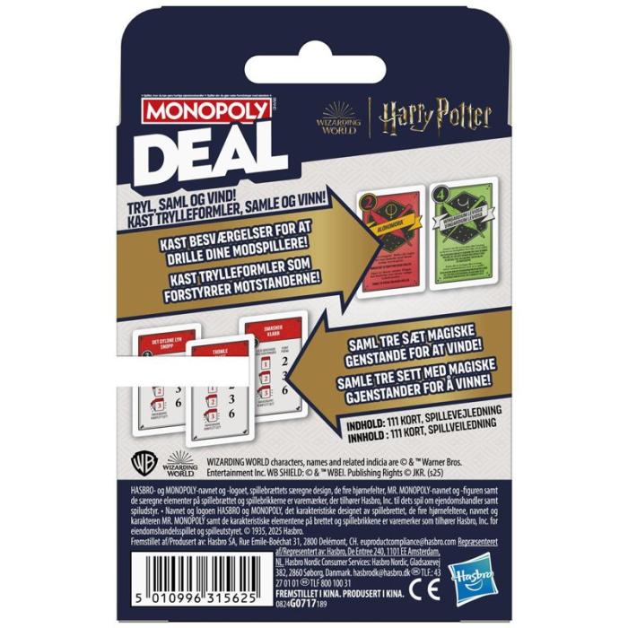 Hasbro - HASBRO Kortspel Monopoly Deal Harry Potter (NO/DK)