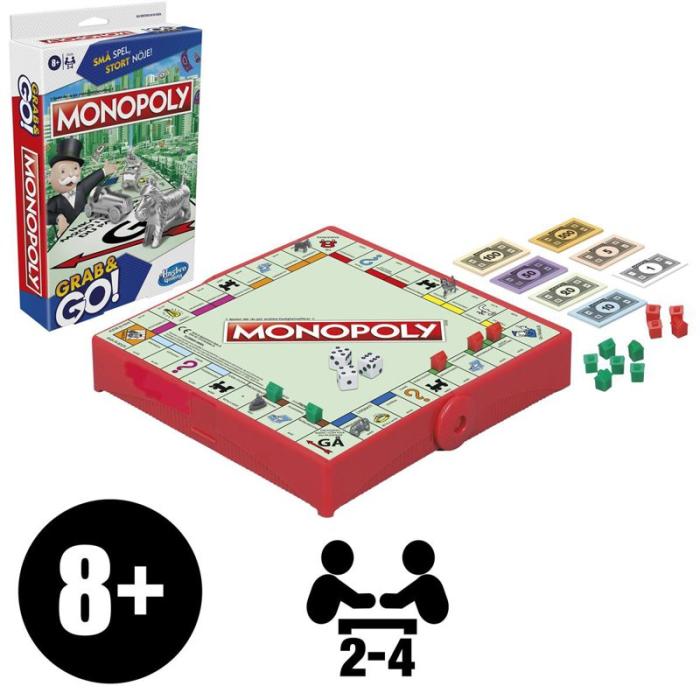 Hasbro - HASBRO Resespel Grab & Go Monopoly (SE/FI)