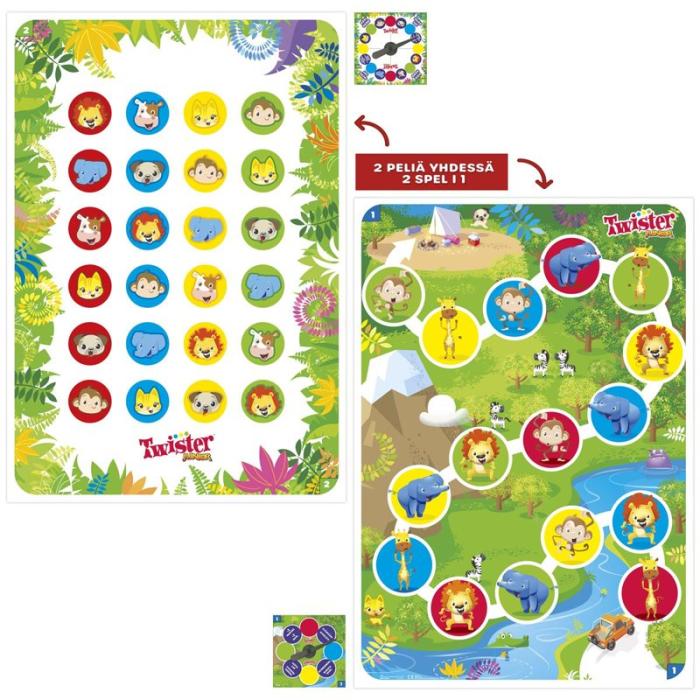 Hasbro - HASBRO Spel Twister Junior 2 Games In 1 (SE/FI)