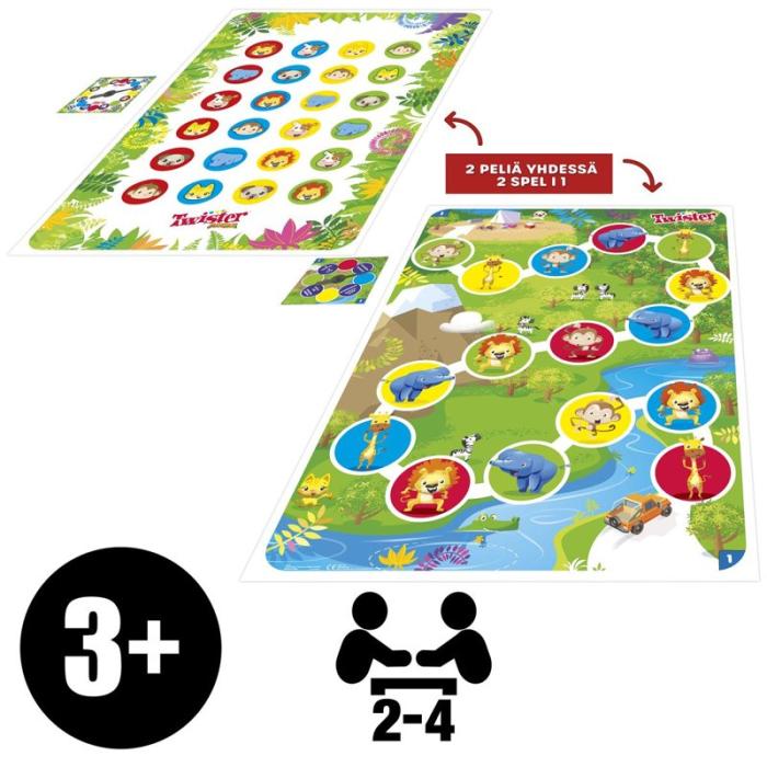Hasbro - HASBRO Spel Twister Junior 2 Games In 1 (SE/FI)