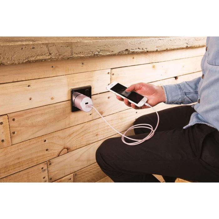 KIT - KIT PLATINUM Laddare 220V 2xUSB 3.4A Rosegold