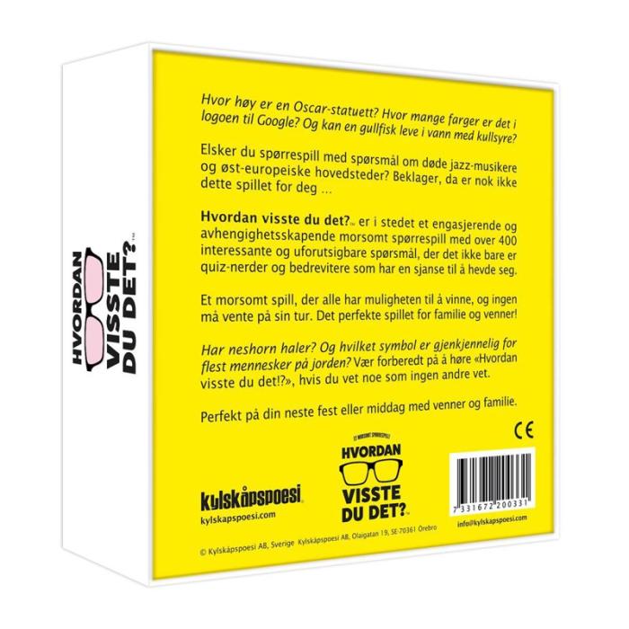 KYLSKPOESI - KYLSKPOESI Spel Hvordan Visste Du Det (NO)