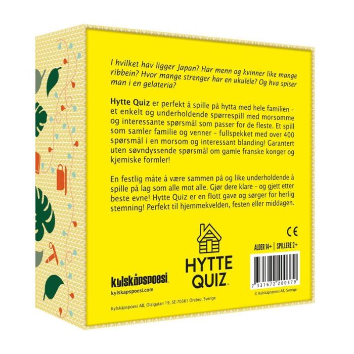 KYLSKPOESI - KYLSKPOESI Spel Hytte Quiz (NO)