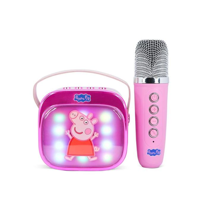 Peppa Pig - PEPPA PIG Karaokehögtalare med Mikrofon Greta Gris Popsing LED