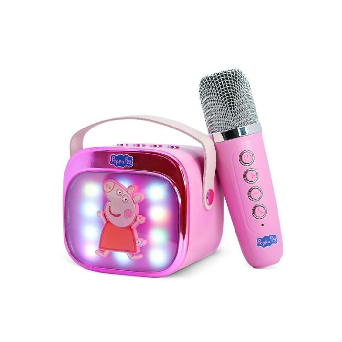 Peppa Pig - PEPPA PIG Karaokehögtalare med Mikrofon Greta Gris Popsing LED