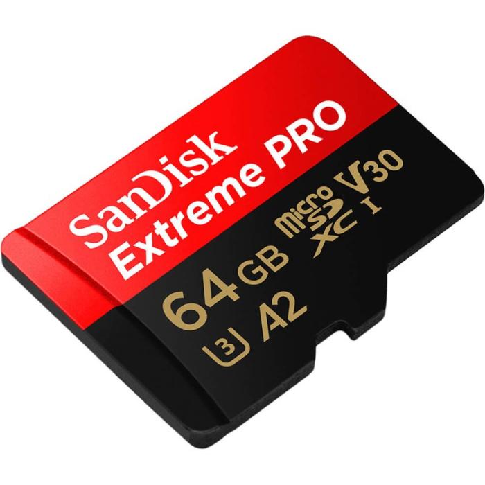 Sandisk - SANDISK MicroSDXC Extreme Pro 64GB 200MB/s A2 C10 V30 UHS-I