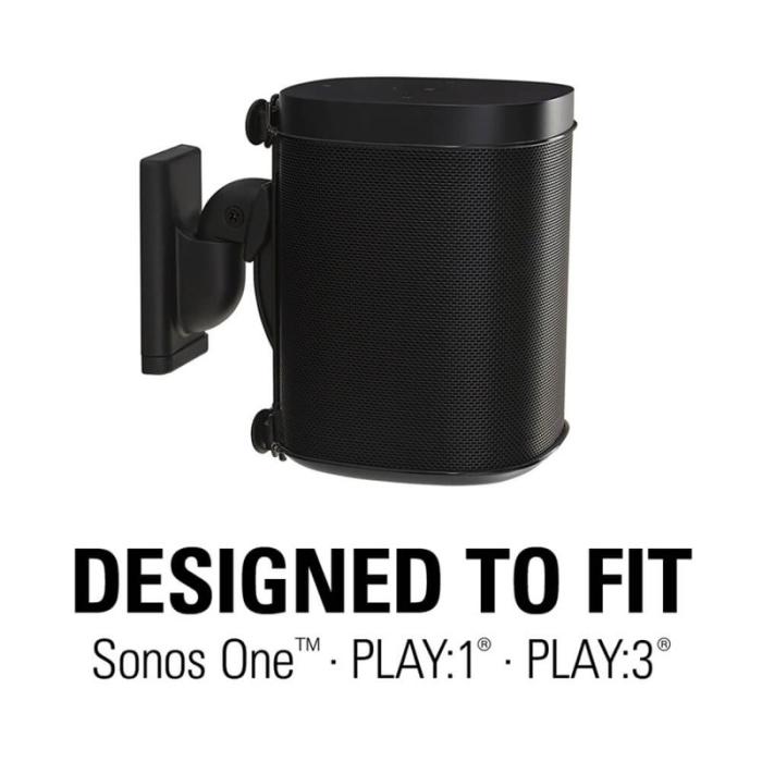 Sanus - SANUS Väggfäste för Sonos One SL Play:1 Play:3 Par Svart